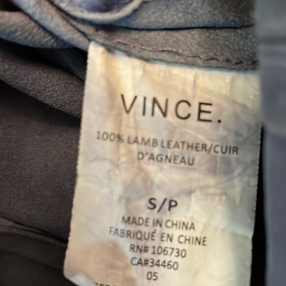 Vince Lamb Leather Suede Mini Dress V Neck Size Small Quiet Luxury - Picture 7 of 8